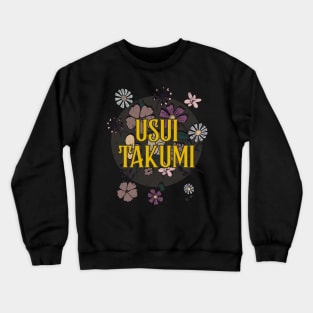 Aesthetic Proud Name Takumi Flowers Anime Retro Styles Crewneck Sweatshirt